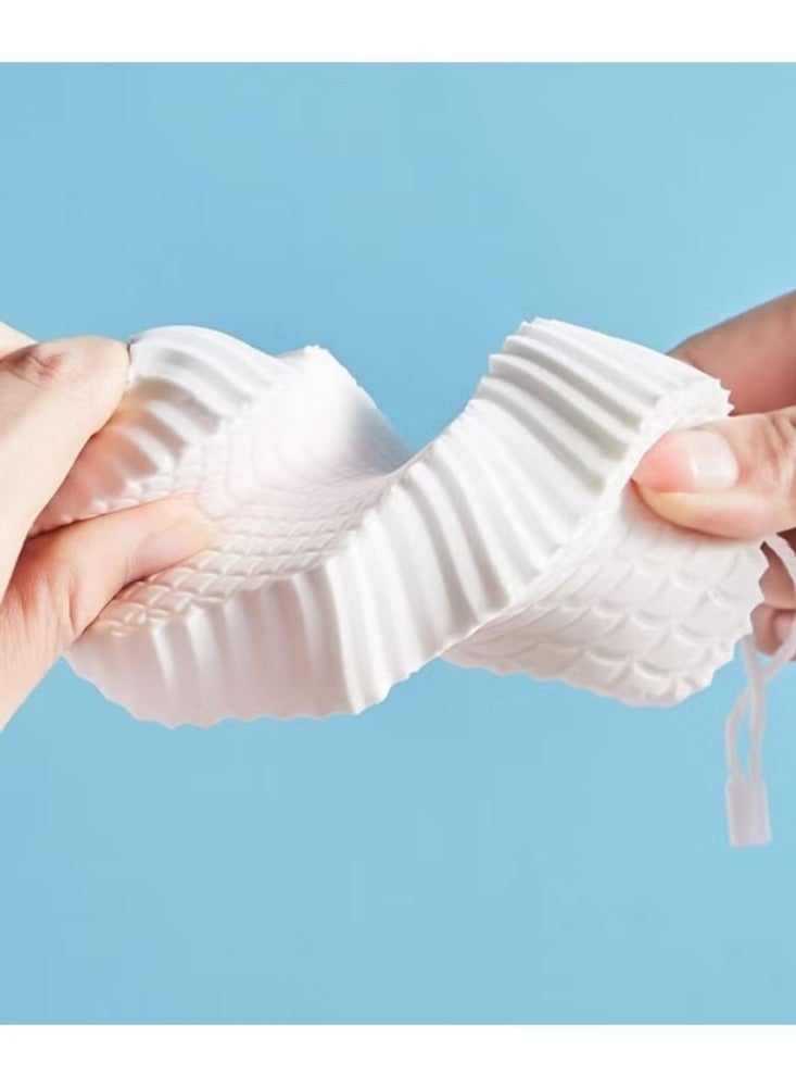 Dream Zone Baby Painless Bath Sponge, Soft Bath Body Shower Sponge with Hook (White) - Image 2