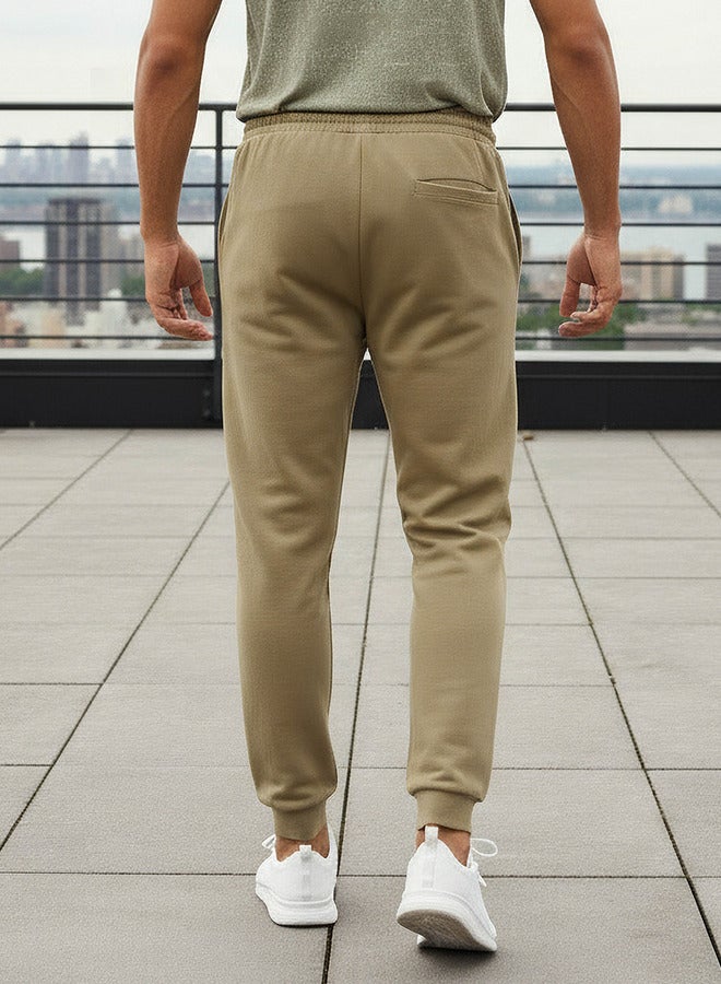 Active Men Regular Fit Joggers with Drawstring Waist - Image 3
