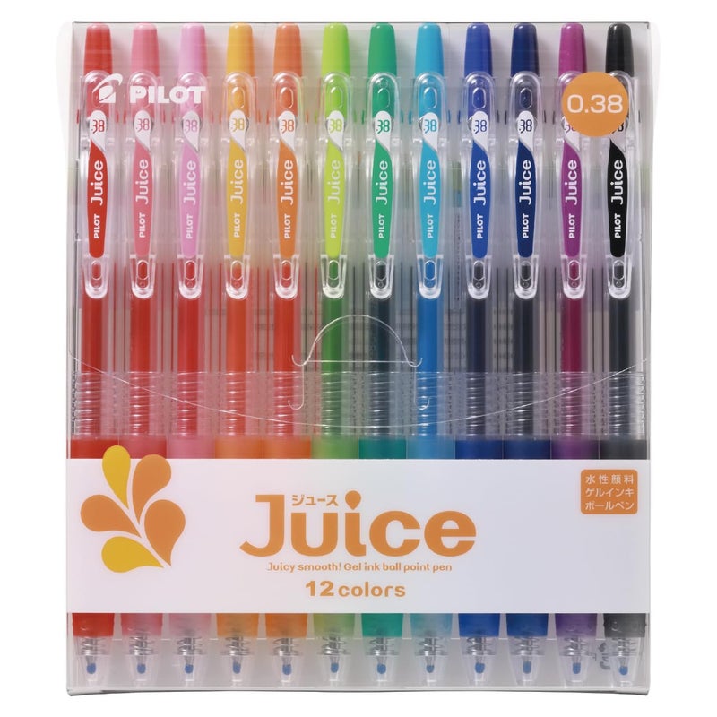 PILOT Juice Gel Ink Ballpoint Pen, 0.38 mm, 12 Color Set (LJU120UF-12C) - Image 1