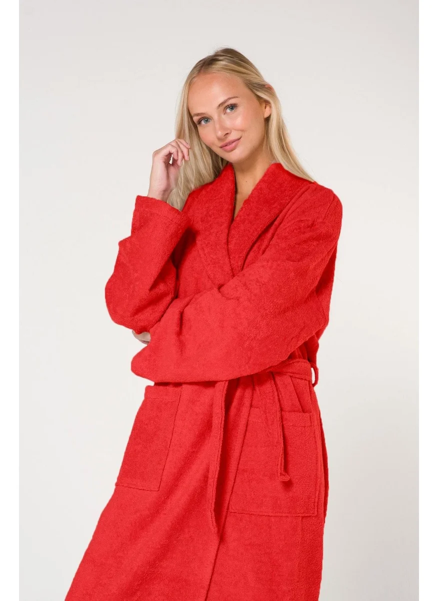 كوتن كونسيبت King Size Cotton Shawl Collar Women's Bathrobe