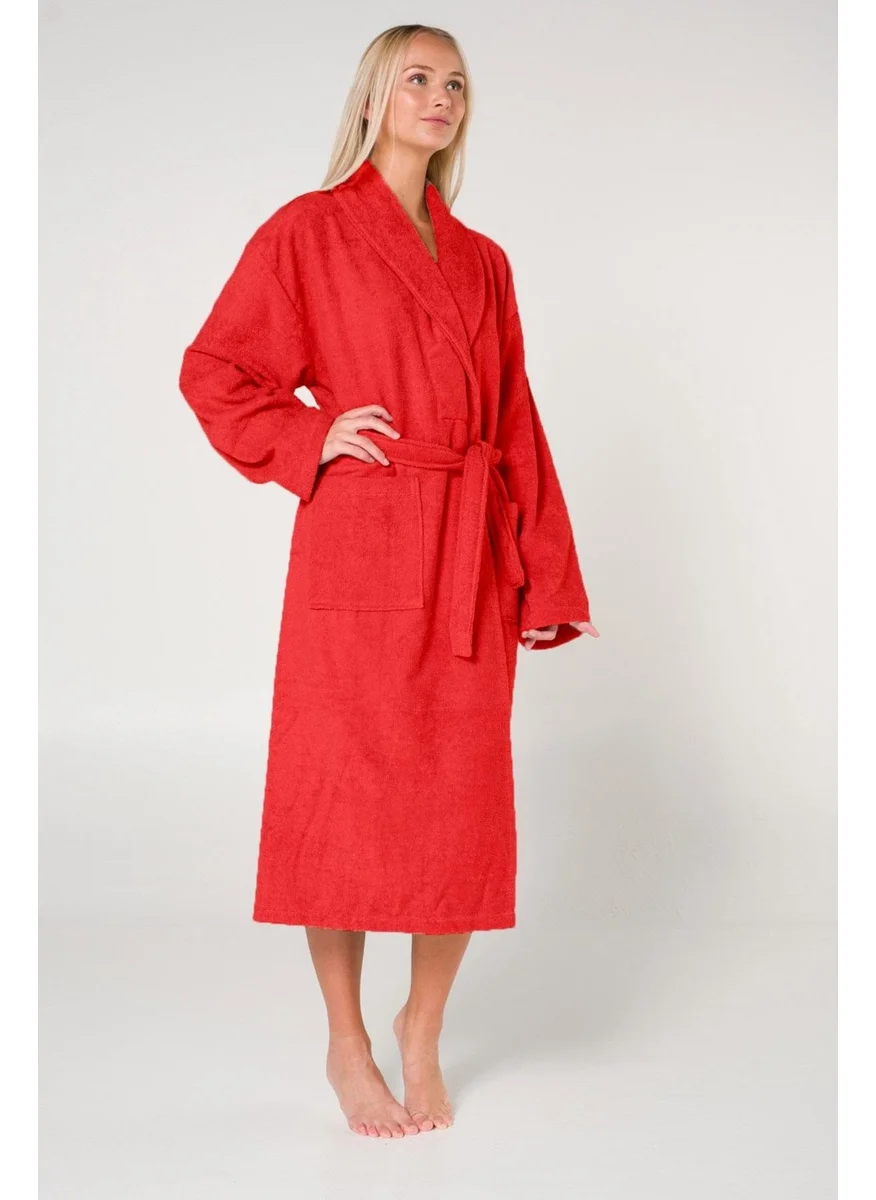 كوتن كونسيبت King Size Cotton Shawl Collar Women's Bathrobe