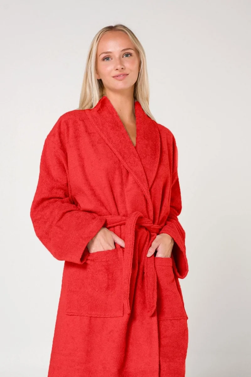 Cotenconcept King Size Cotton Shawl Collar Women's Bathrobe