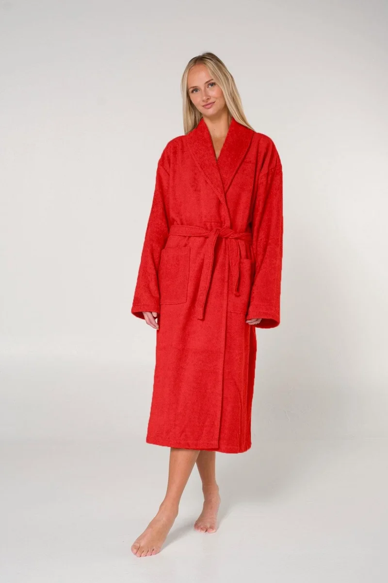 Cotenconcept King Size Cotton Shawl Collar Women's Bathrobe