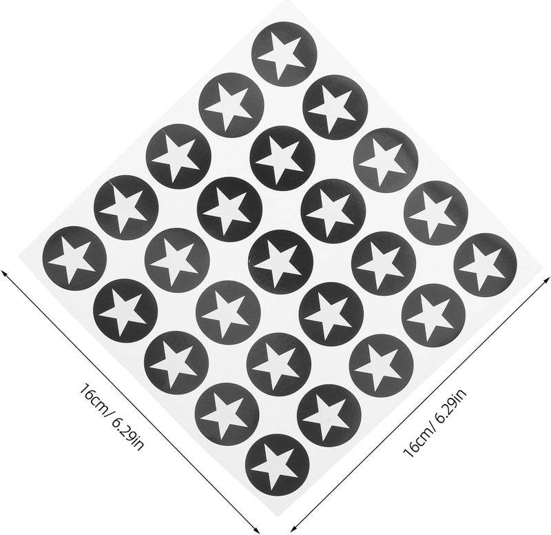 8 Sheets Football Helmet Decals: Peel and Stick Vinyl Star Stickers for Reward, Waterproof Sport Helmet Decoration Adhesive Decals for Team Celebration Events Black - Image 2