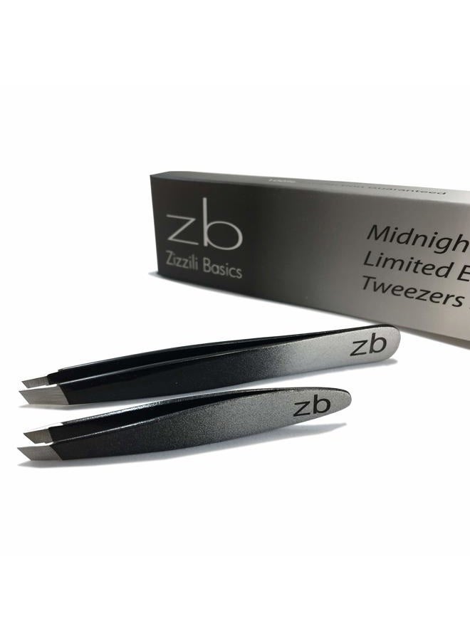 Zizzili Basics Tweezer Set - Limited Edition Ombre - Classic + Mini Slant - Best Tweezers for Eyebrow, Facial Hair Removal and your Precision Needs - Image 1