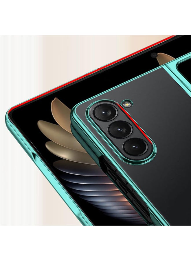 O Ozone Cover For Samsung Galaxy Z Fold 5 Case Slim Hard Electroplated Edge Ultra-Thin Shockproof Non-Slip Lightweight Full-Body Protective Phone Case - Gold  - Image 5