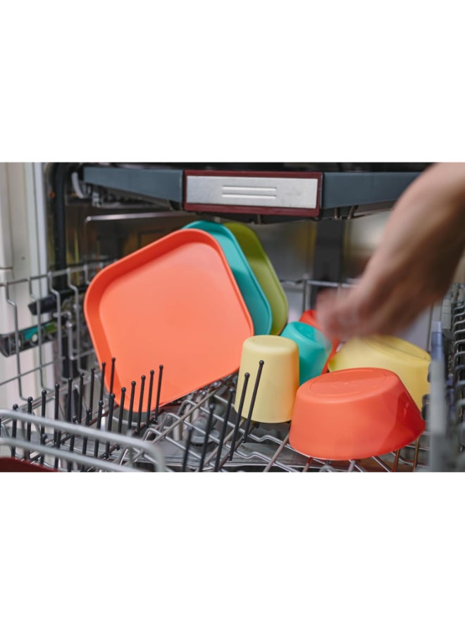Nuby Brights Plates, 2-Pack, Toddler Feeding Plates for Weaning and Mealtime, Durable Reusable Plates for Everyday Dining, Assorted - Image 4