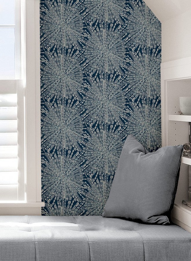 NuWallpaper x Lili WhittWhitt Navy Sunburst Peel & Stick Wallpaper, LLS4116 - Image 5