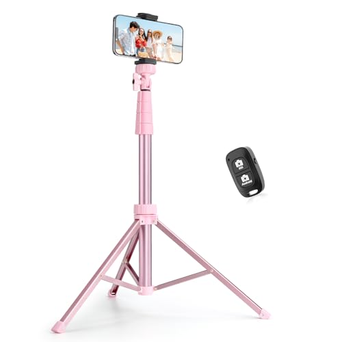 Sensyne 62 Phone Tripod Selfie Stick Extendable Cell Phone Tripod Stand with Wireless Remote and Phone Holder Compatible with iPhone Android Phone Camera - Image 1