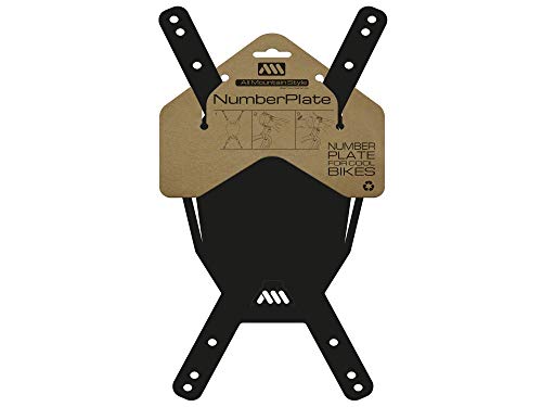 All Mountain Style AMS Number Plate BlackWhite One Size - Image 1