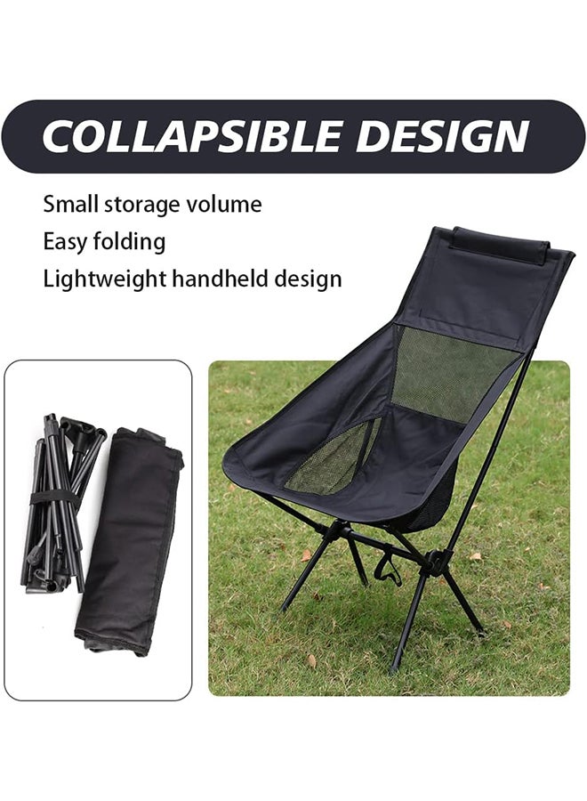 Sharpdo Camping Chair Portable Folding Chairs with Storage Bag High Back Oxford Cloth Portable Collapsible Chairs for Outdoor Camp Picnic Hiking Beach Lawn Travel - Image 3