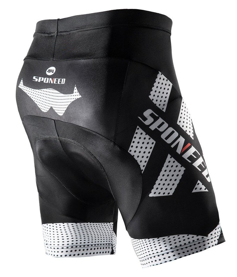 sponeed Padded Cycling Shorts Gel Biking Wear Men's Road Bike Pants Mountain Bicycle Riding Outdoor Gear US XL White - Image 2