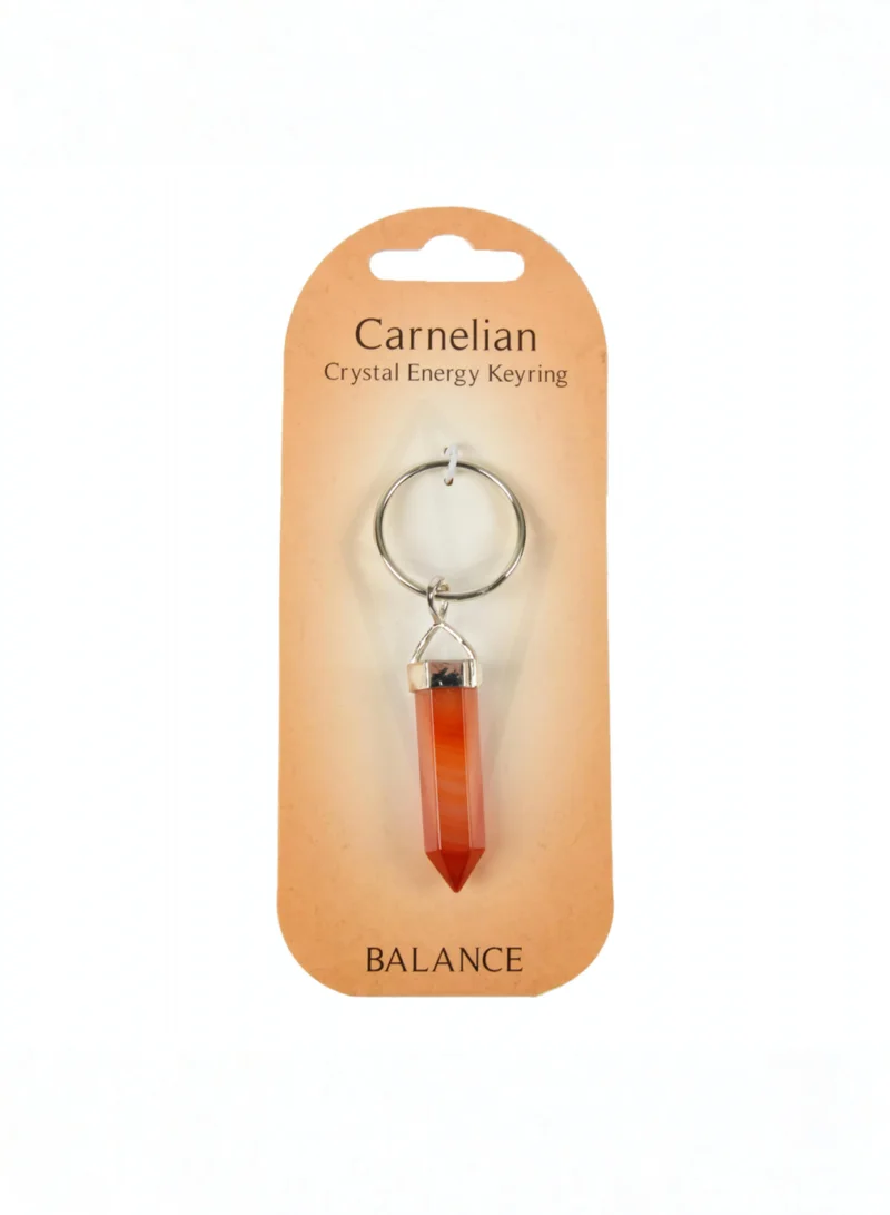 British Fossils Carnelian Crystal Energy Carnelian Keyring for Women | Best Price UAE