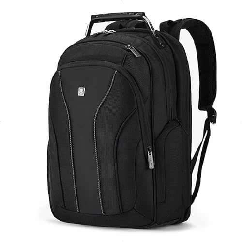 LEVEL8 Laptop Backpack Work Backpack for Men Women Travel Computer Bag for Business Fits 156 Laptop and Notebook Black - Image 1