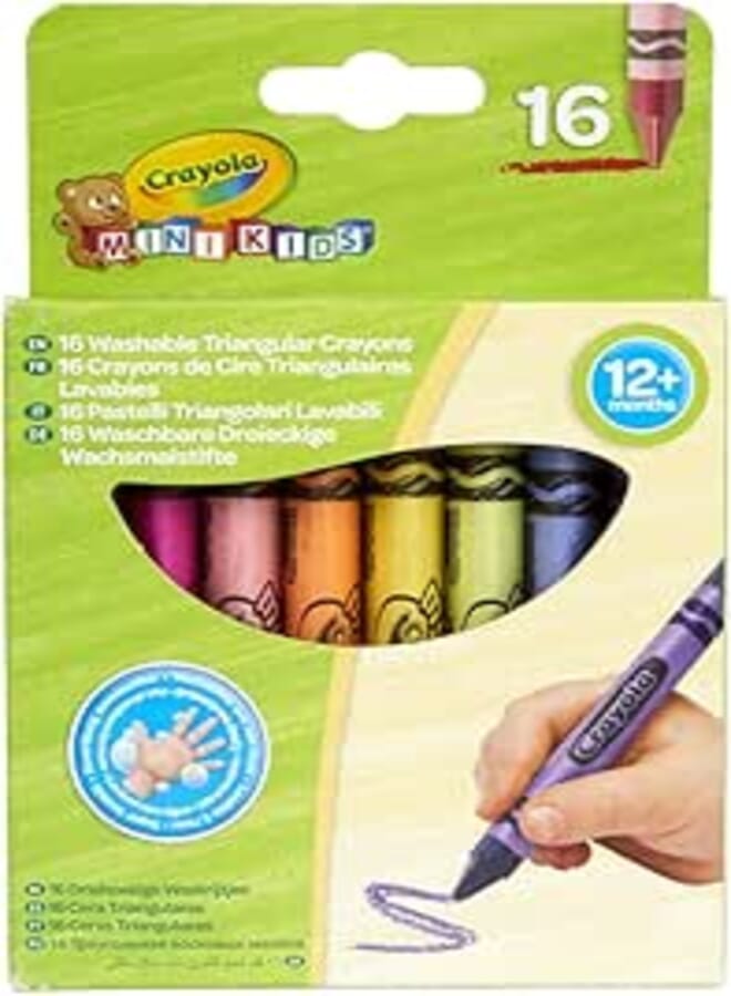 Crayola 71662020163 Beginnings Washable Triangular Crayons