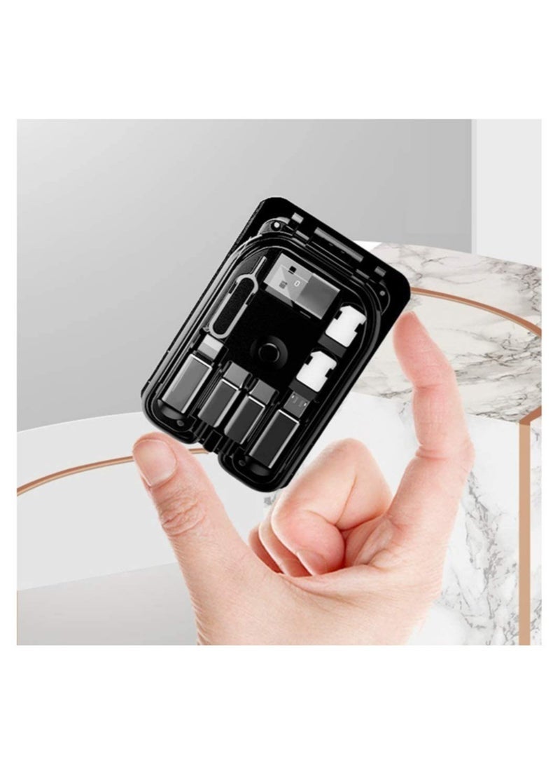 Gravity Urban Survival Card Data Cable, Multi-Type Charging Cable Convertor, Multi-Function Wireless Charger Adapter, Built-in Card Reader, Can Use as Phone Holder - Image 2