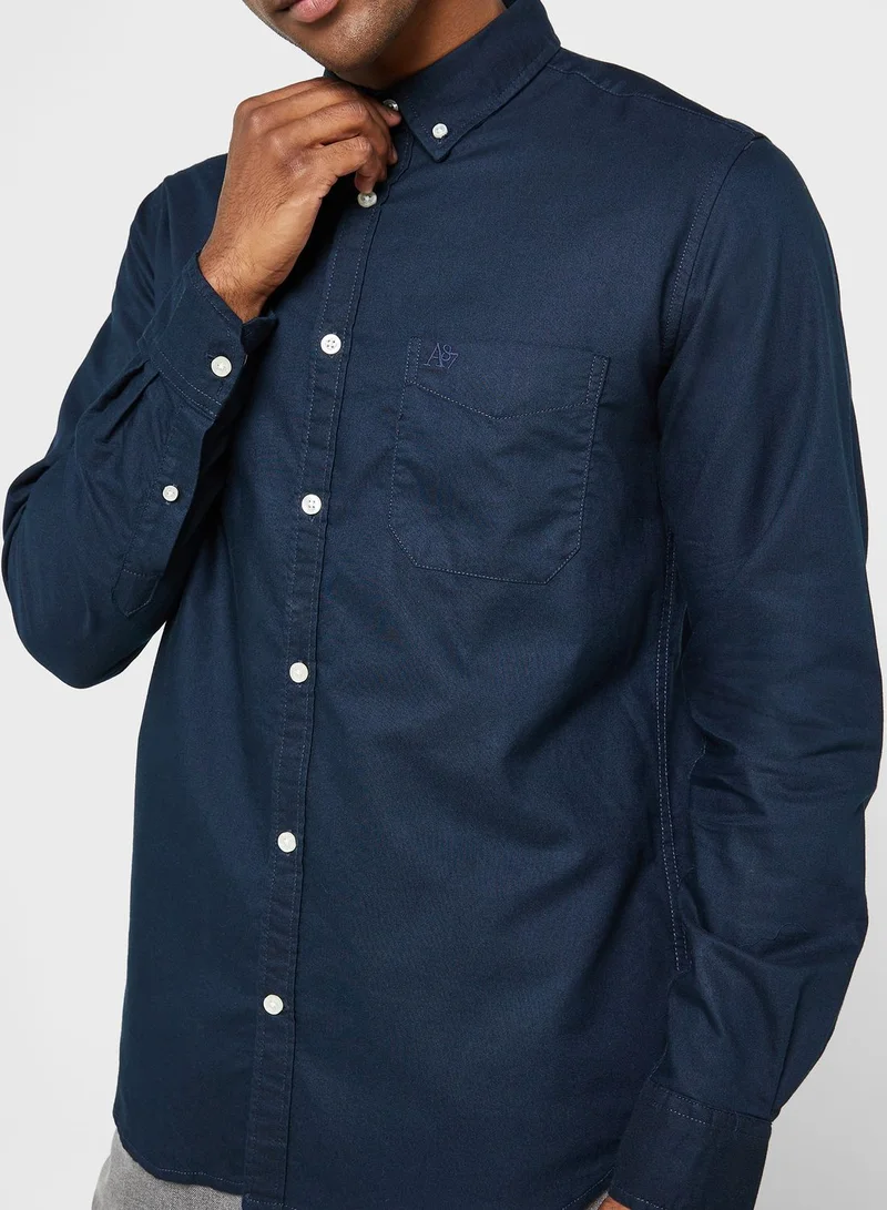 Aeropostale navy Essential Regular Fit Shirt for Men | Best Price UAE
