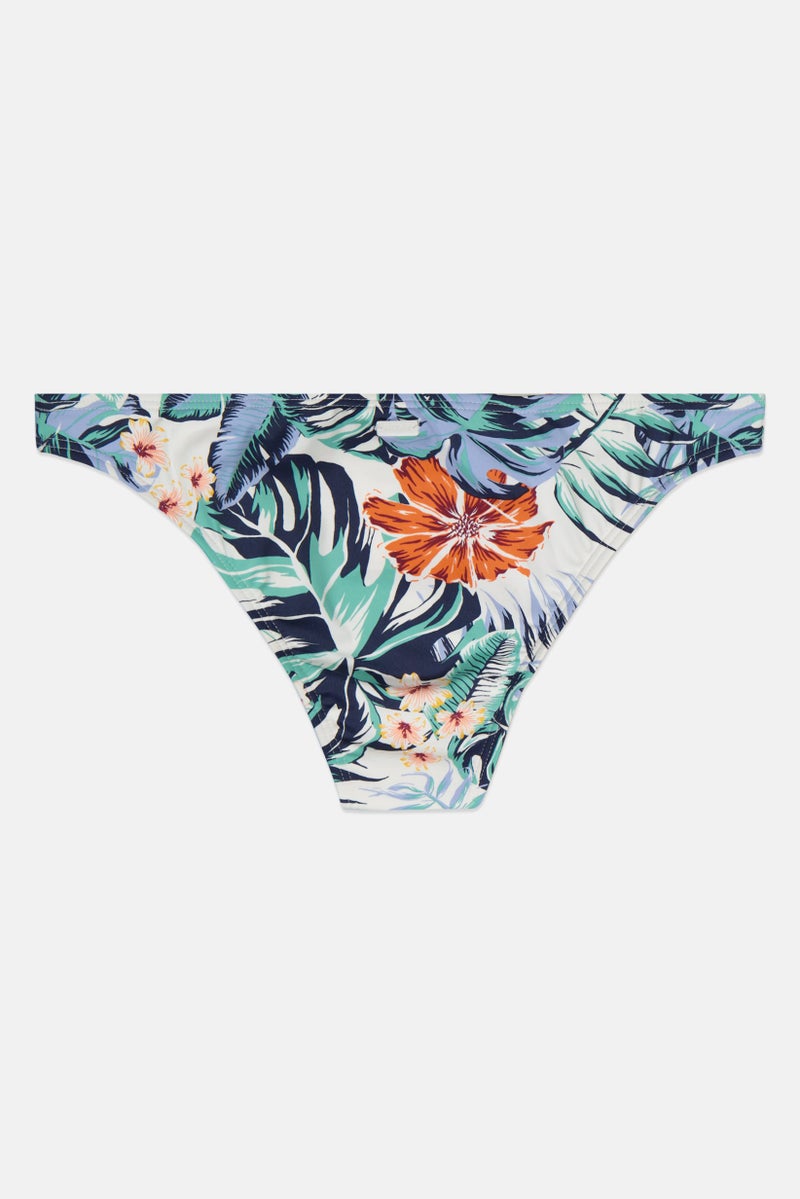 Roxy Women Floral Print Pull On Bikini Bottom, Multicolor - Image 2