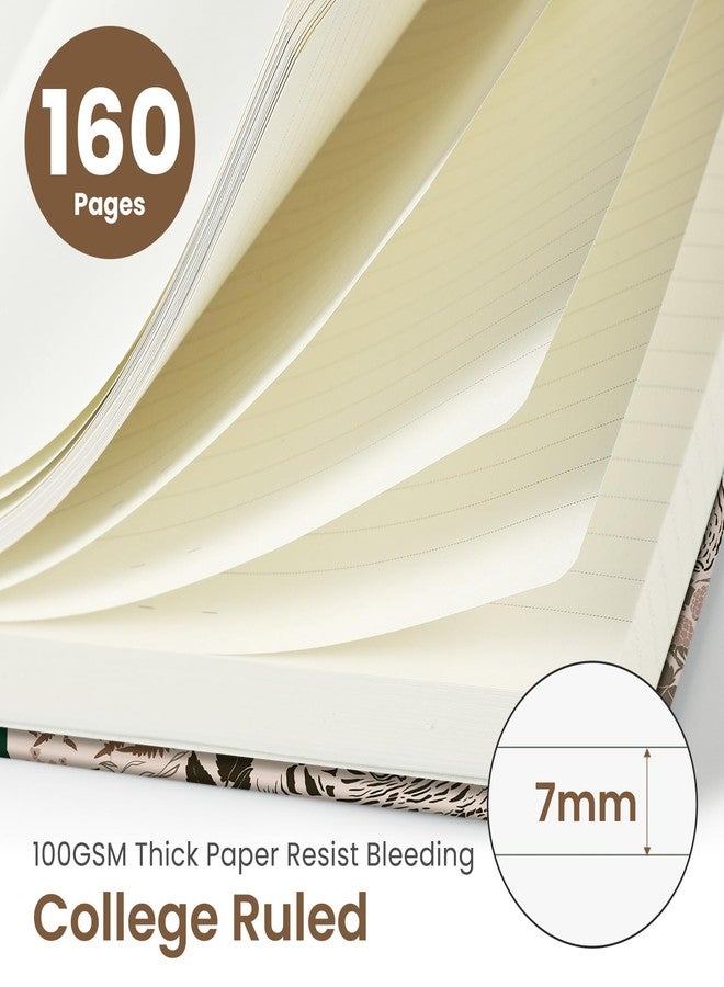 Taja Lined Journal Notebook for Women & Men, Hardcover Leather Journal for writing, A5 College Ruled Notebook for Work & Note Taking, Perfect for Office School Home Supplies, 160 Pages, Magical Forest - Image 2
