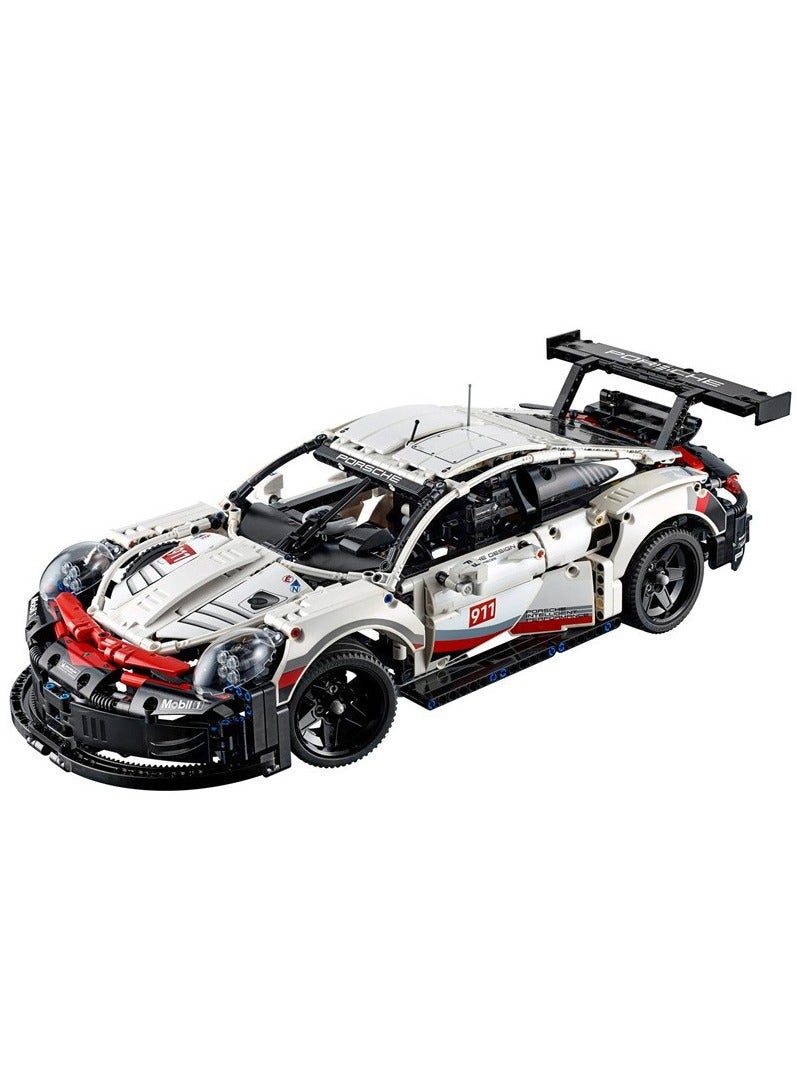 XiuWoo 3D Puzzle Assembled 1580 Pieces Adult  Sports Car Assembled Building Block Sports Car Model Car Toys Difficult to Heal and Decompress Jigsaw, black and white  - Image 1