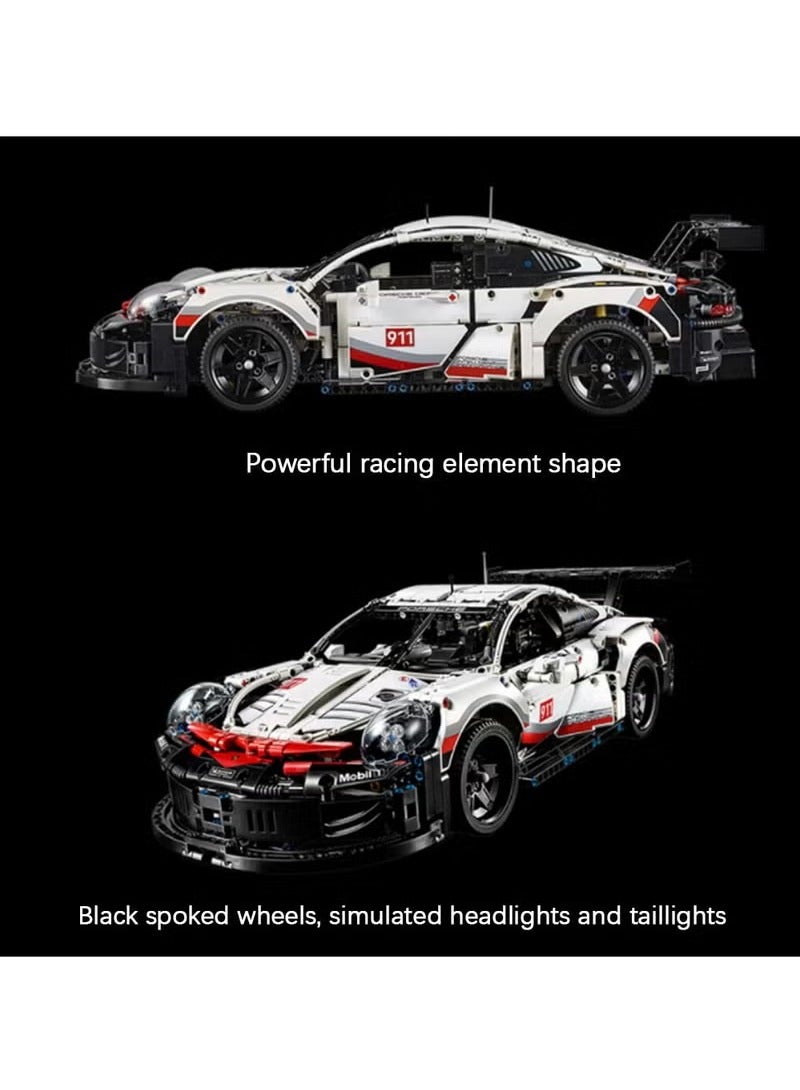 XiuWoo 3D Puzzle Assembled 1580 Pieces Adult  Sports Car Assembled Building Block Sports Car Model Car Toys Difficult to Heal and Decompress Jigsaw, black and white  - Image 4