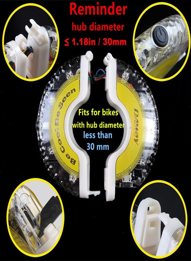 DAWAY Rechargeable Bike Wheel Lights - A16 Cool Led Kids Bicycle Spoke Lights, 2 Tire Pack, Safety Hub Accessories for Boys Girls Adults, Waterproof, Super Bright, Fun Cycling Gifts - Image 5