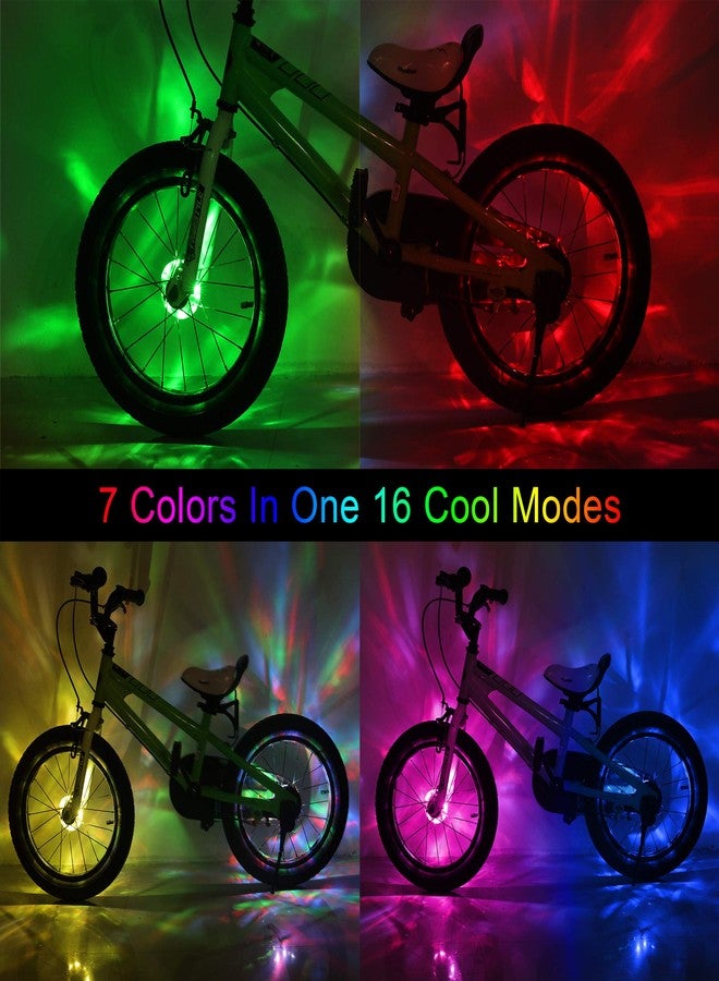 DAWAY Rechargeable Bike Wheel Lights - A16 Cool Led Kids Bicycle Spoke Lights, 2 Tire Pack, Safety Hub Accessories for Boys Girls Adults, Waterproof, Super Bright, Fun Cycling Gifts - Image 2