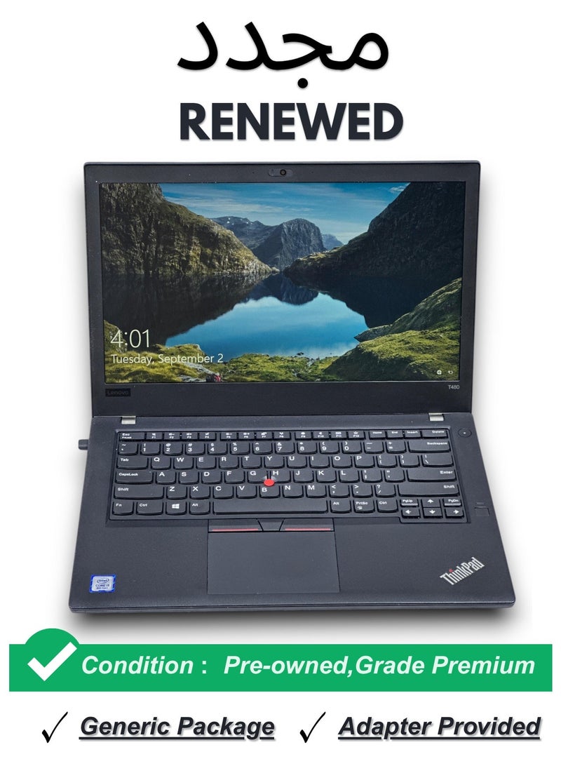 Renewed Lenovo ThinkPad T480s Renewed Ultrabook | Core i5-8250U 8th Gen | 8GB RAM | 256GB SSD | 14" FHD IPS Screen | Windows 10 | Slim & Lightweight - Image 1