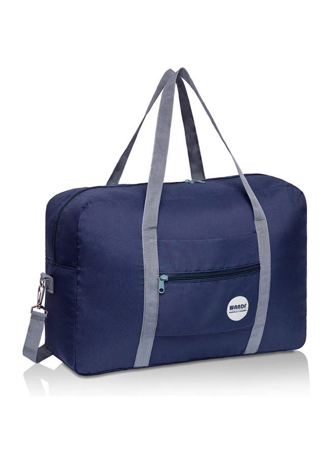 WANDF Cabin Bag 45x36x20 for Easyjet Airlines Underseat Travel Bag Holdall Bag Carry on Hand Luggage Weekend Bag for Women and Men (Dark Blue 25L with Shoulder Strap) - Image 1