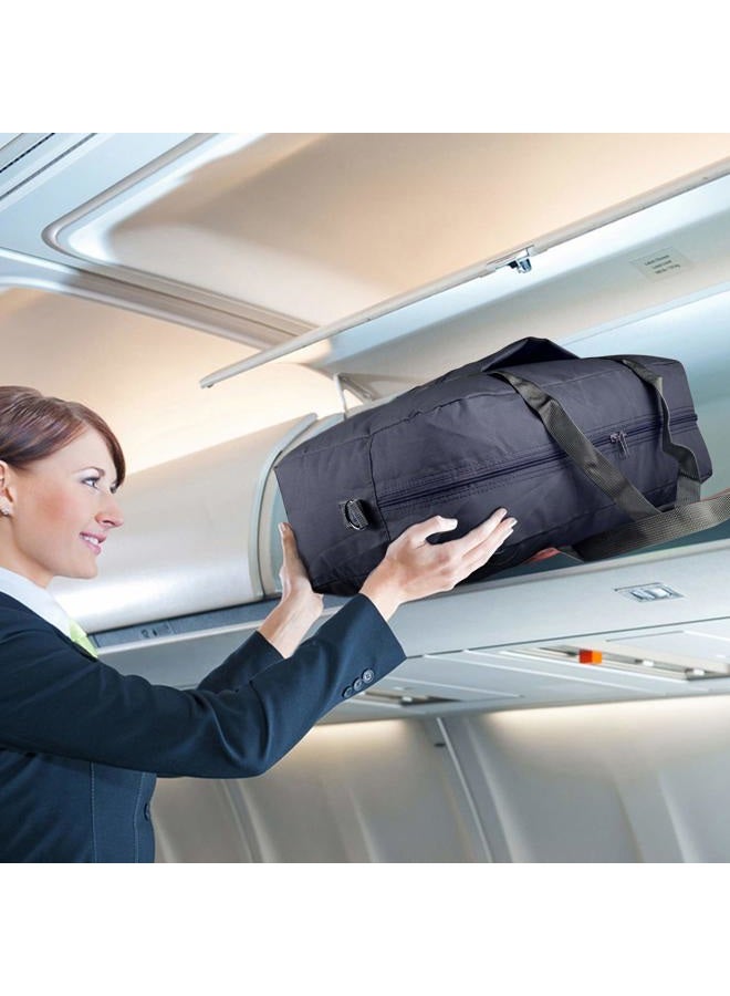 WANDF Cabin Bag 45x36x20 for Easyjet Airlines Underseat Travel Bag Holdall Bag Carry on Hand Luggage Weekend Bag for Women and Men (Dark Blue 25L with Shoulder Strap) - Image 4