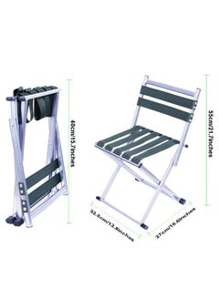 Folding Camping Chairs Portable Fishing Chairs, Portable Stool Chair, Green Fishing Chairs for Adults, 30 Inch Height Outdoor Chairs for Camping Chairs, BBQ, Gardening, Picnic & Travel Hiking - pzsku/Z3191DED49A1CEF9CA769Z/45/_/1710078803/f5e00060-346b-489c-9d6c-81e649cfce84