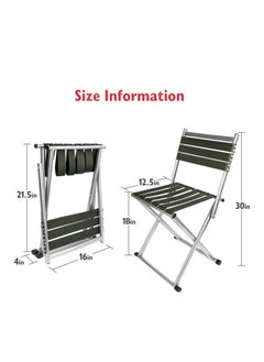 Folding Camping Chairs Portable Fishing Chairs, Portable Stool Chair, Green Fishing Chairs for Adults, 30 Inch Height Outdoor Chairs for Camping Chairs, BBQ, Gardening, Picnic & Travel Hiking - pzsku/Z3191DED49A1CEF9CA769Z/45/_/1710078925/f57bbc02-6119-4d5b-b515-ed9de5bf38c7