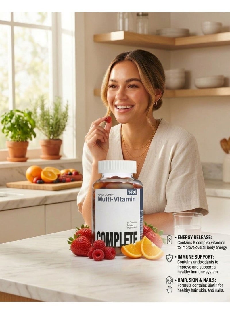 T.RQ Complete Multivitamin Adult Gummies with Biotin 150 mcg, 60 Count - Image 2