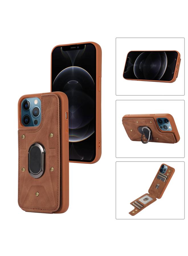 اس-توب جراب لهاتف iPhone 12 / 12 Pro Armor Ring Wallet غطاء خلفي للهاتف - Image 1