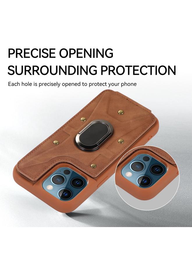 اس-توب جراب لهاتف iPhone 12 / 12 Pro Armor Ring Wallet غطاء خلفي للهاتف - Image 3