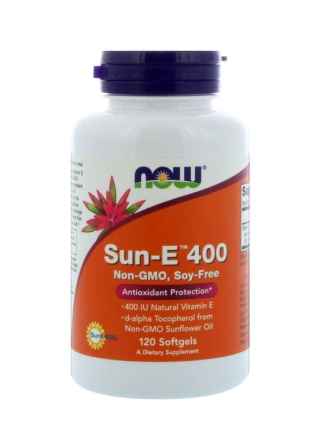 Now Foods Sun-E 400 Iu Dietary Supplement - 120 Softgels - Image 1