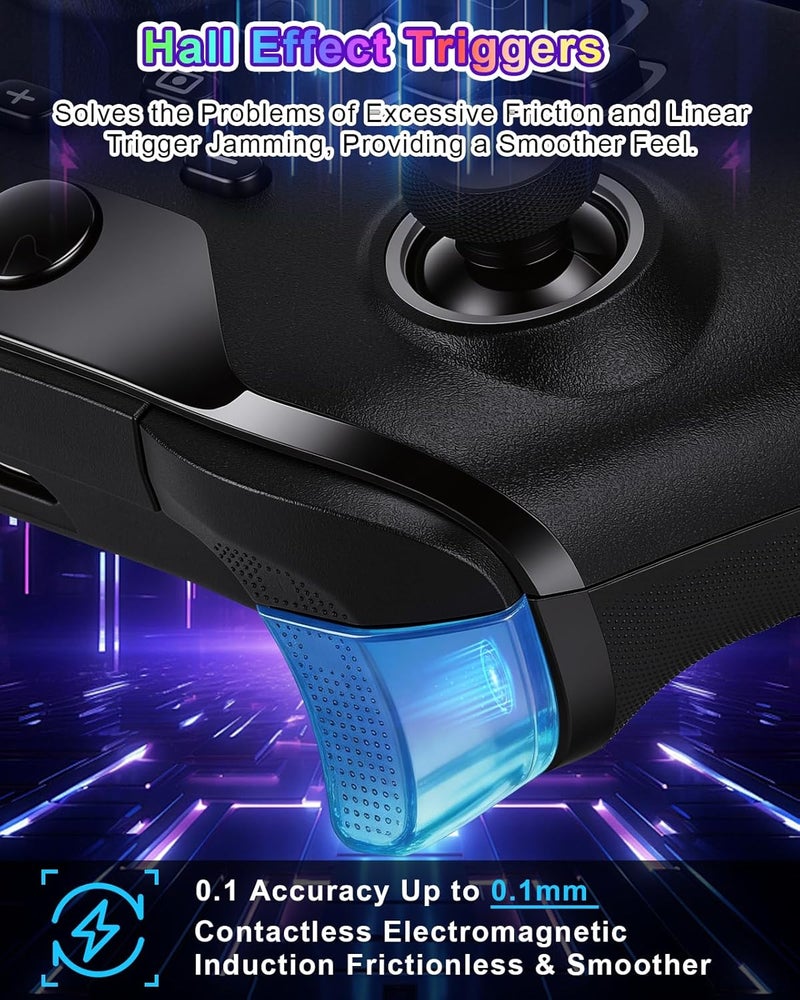 XFIRE-GEAR PC controller, Wireless Controller for Windows PC and Android, with 1000 Hz Polling Rate, Hall Effect Joysticks and Triggers, Remappable L4/R4 Bumpers - Image 5