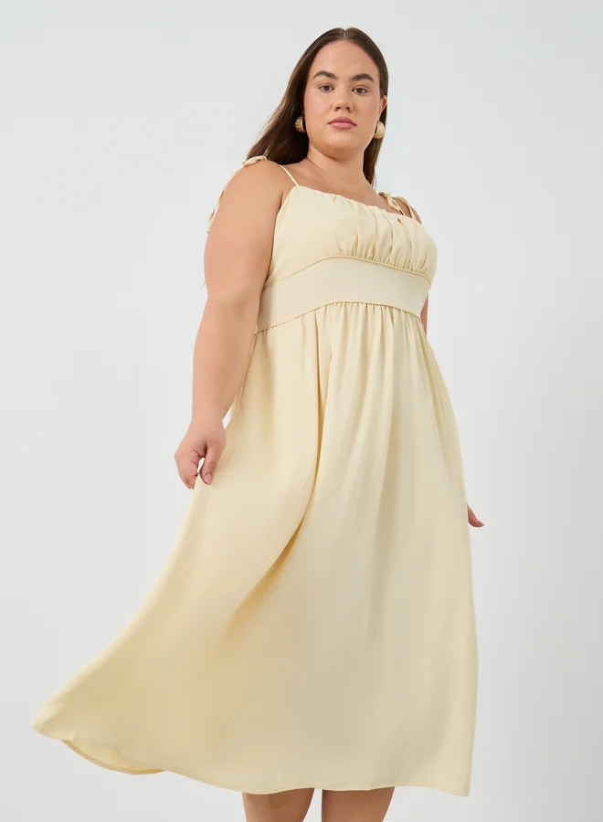 Styli Tie Strap Midi Dress