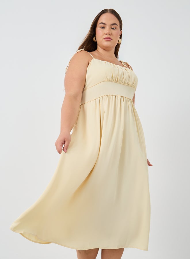 Styli Tie Strap Midi Dress - Image 3