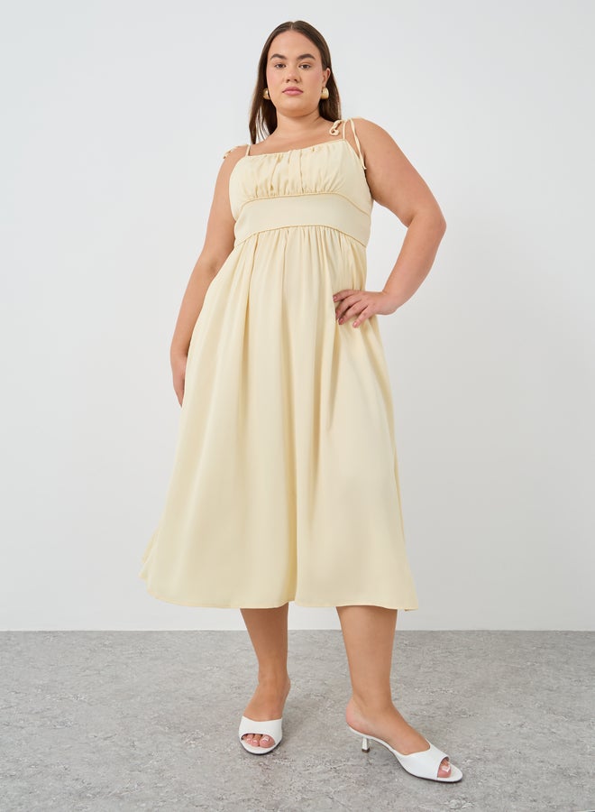 Styli Tie Strap Midi Dress - Image 2