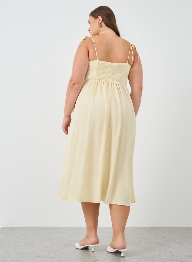 Styli Tie Strap Midi Dress - Image 5