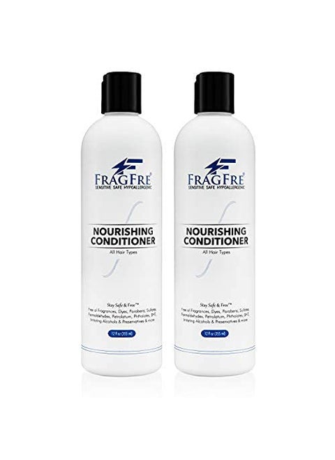 Fragrance Free Conditioner 12 oz 2Pack Gift Set  Parabens Free Hypoallergenic  Hair Conditioner for Sensitive Skin  Deep Conditioning for Normal Treated and Fragile Hairs  Vegan GFCF