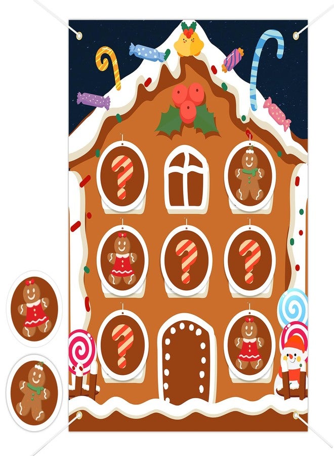 BLOOMWIN Gender Reveal Tic Tac Toe - Christmas Gender Reveal Ideas Gingerbread Boy or Girl Gender Reveal Games Red and Green - Giant Gender Reveal X and O Board Games - Image 1