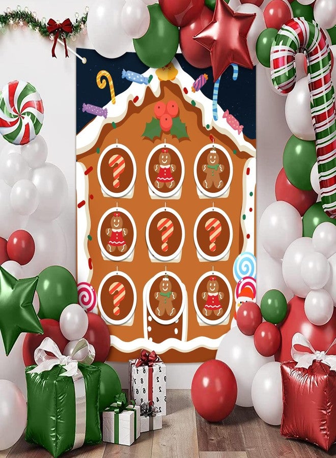 BLOOMWIN Gender Reveal Tic Tac Toe - Christmas Gender Reveal Ideas Gingerbread Boy or Girl Gender Reveal Games Red and Green - Giant Gender Reveal X and O Board Games - Image 2