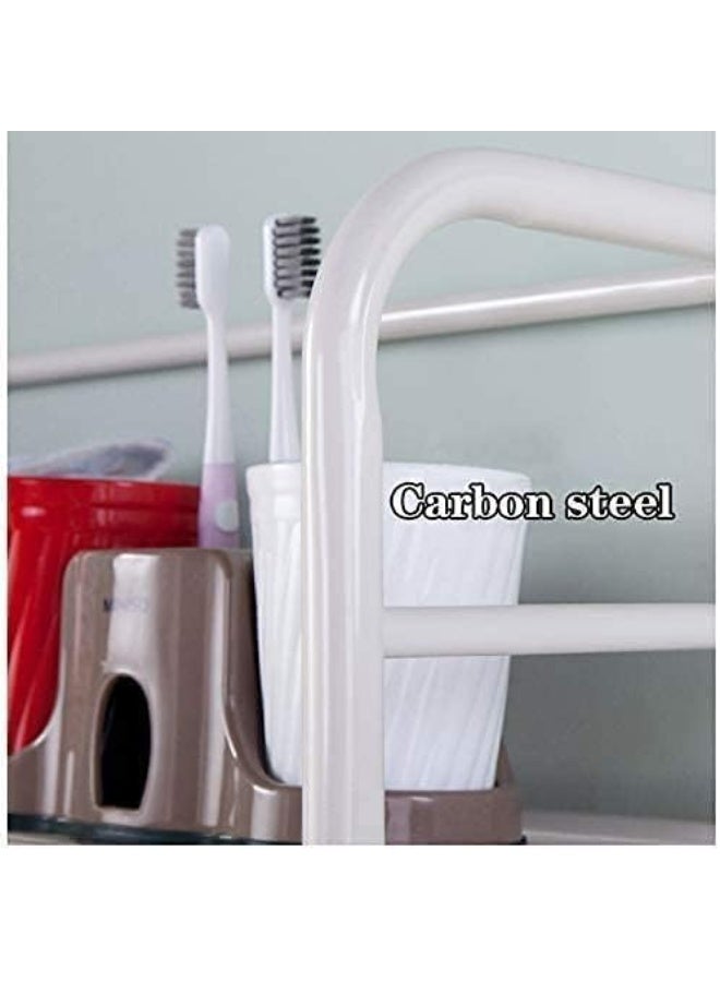 Smart Bathroom Organizer: 3-Tier Over-the-Toilet Metal Storage Rack Maximize your bathroom space with this sleek, space-saving organizer. Specially designed to turn the unused area above your toilet or washing machine into a fully integrated, modern storage unit. - Image 3