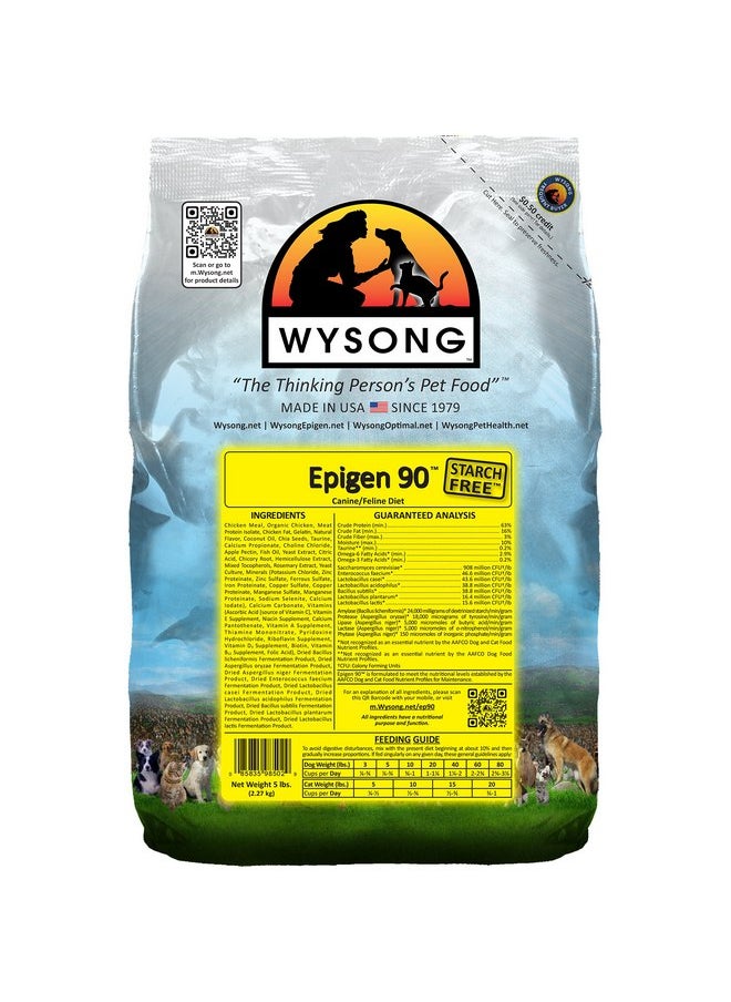 Wysong - Wysong Epigen 90 Starch Free Canine Feline Dry Formula Dog Cat Food (WDCFE905), Chicken, 5pounds - Image 1