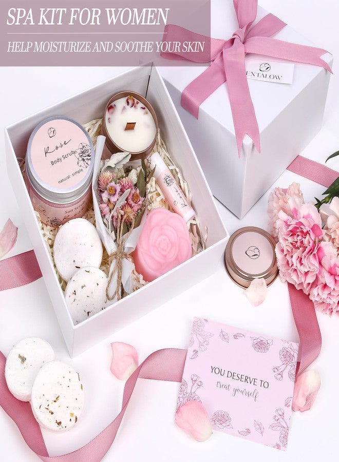 EXTALOW Spa Gifts for Women Bath and Body Gift Basket Mothers Day Gifts Rose Home Spa Set Self Care Gifts for Mom Sister Her Wife Birthday Gifts for Women Spa Kit Care Package Thank You Gifts - Image 4