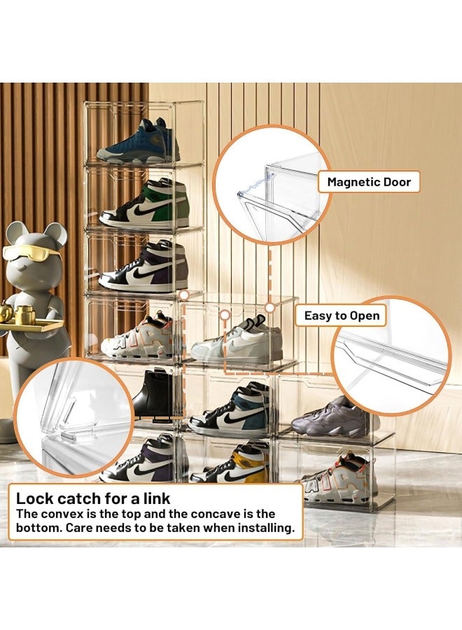 GGEROU Clear Shoe Box of 3 pcs,Shoe organizer,Ultra Clear Plastic Handbag Shoe Storage Organizer for Closet, 360° Fully Transparent Professional Grade Shoe Display Case - Image 2