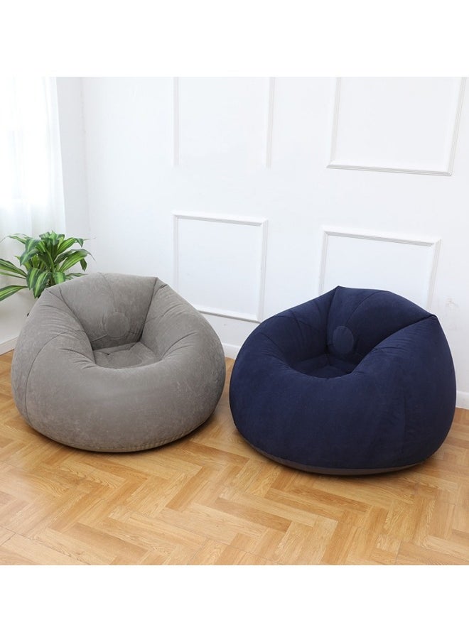 Aikenn - Bean Bag,Bean Bag Chair,Inflatable Bean Bag Sofa,Leisure Inflatable Bean Bag,Inflatable Lazy Sofa,Portable Inflatable Bean Bag Chair,Foldable,PVC Flocking,With Air Pump Suitable For Bedroom Living Room And Camping(Blue) - Image 1