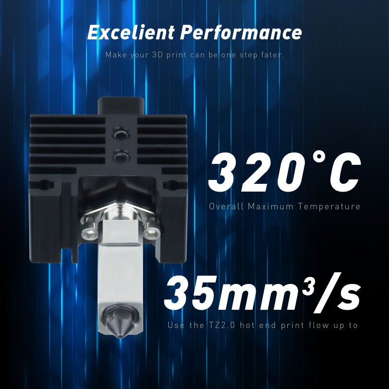 1PC 0.8 Hardened Steel Nozzle Hot End Kit Bimetallic Heating Block for 3D Printer High Flow Print Temperature - Image 3